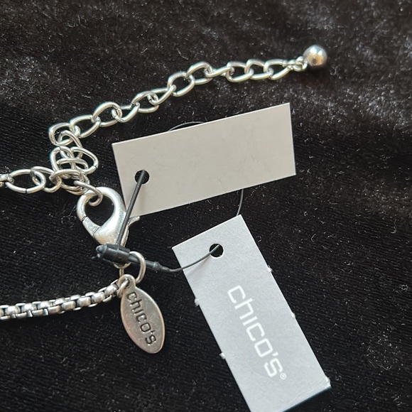 NWT silvertone key pendant necklace from Chicos - Picture 6 of 8